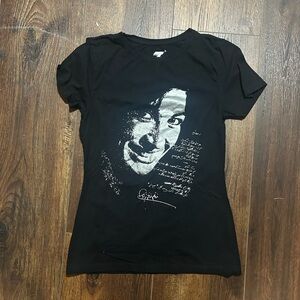 Black Graphic Forough Farrokhzad T-Shirt